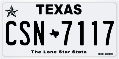 TX license plate CSN7117