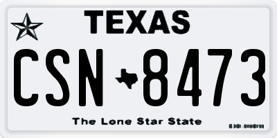 TX license plate CSN8473