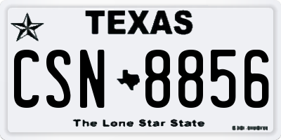 TX license plate CSN8856