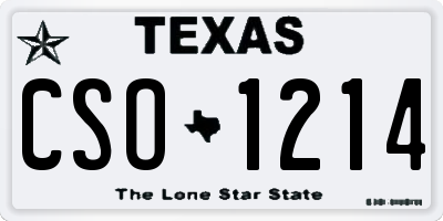 TX license plate CSO1214