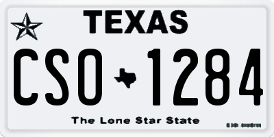 TX license plate CSO1284