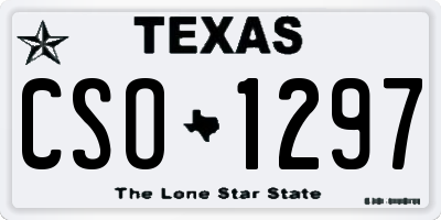 TX license plate CSO1297