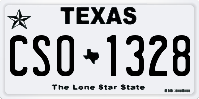 TX license plate CSO1328