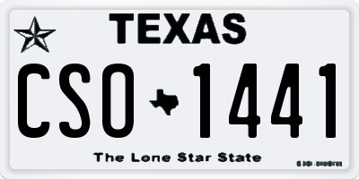 TX license plate CSO1441