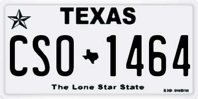 TX license plate CSO1464