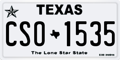 TX license plate CSO1535