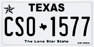 TX license plate CSO1577