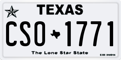 TX license plate CSO1771