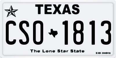 TX license plate CSO1813