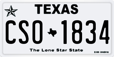 TX license plate CSO1834