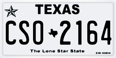 TX license plate CSO2164