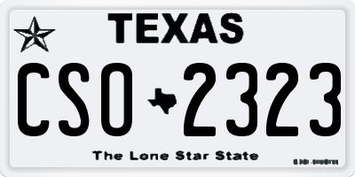 TX license plate CSO2323