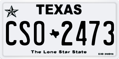 TX license plate CSO2473