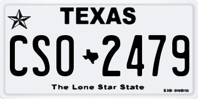 TX license plate CSO2479