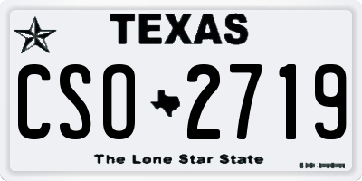 TX license plate CSO2719