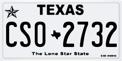 TX license plate CSO2732