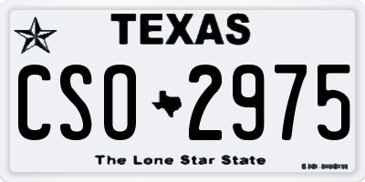 TX license plate CSO2975