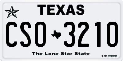 TX license plate CSO3210