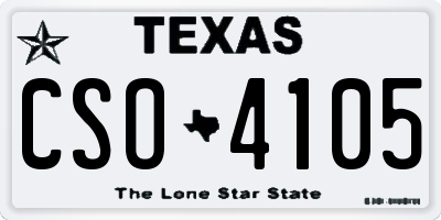 TX license plate CSO4105