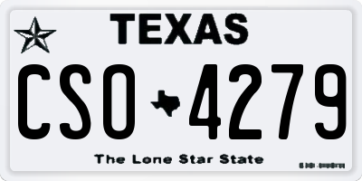TX license plate CSO4279
