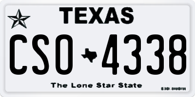 TX license plate CSO4338
