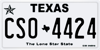 TX license plate CSO4424