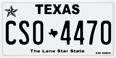 TX license plate CSO4470