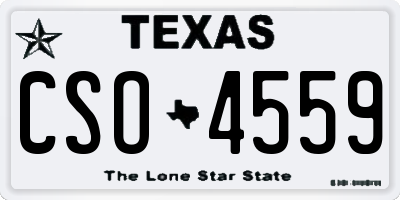 TX license plate CSO4559