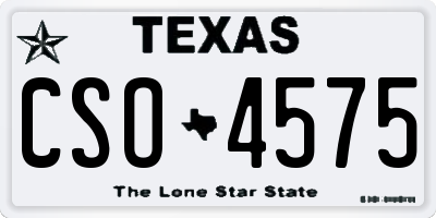 TX license plate CSO4575