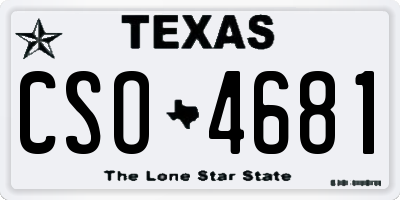 TX license plate CSO4681