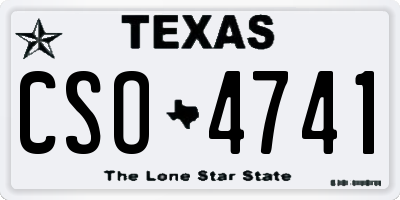 TX license plate CSO4741