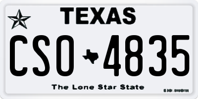 TX license plate CSO4835
