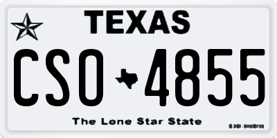 TX license plate CSO4855