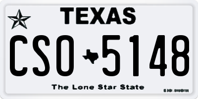 TX license plate CSO5148