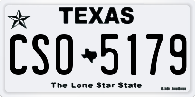 TX license plate CSO5179