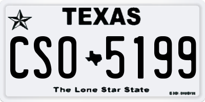 TX license plate CSO5199