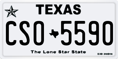 TX license plate CSO5590