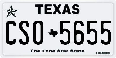 TX license plate CSO5655