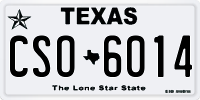 TX license plate CSO6014
