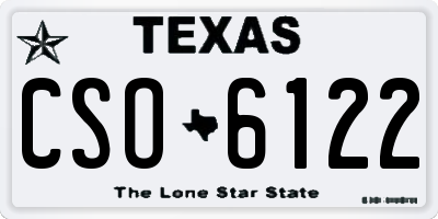 TX license plate CSO6122