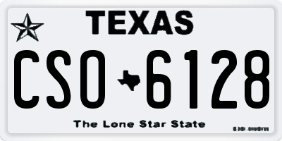 TX license plate CSO6128