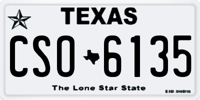 TX license plate CSO6135