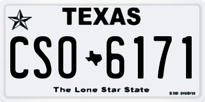 TX license plate CSO6171