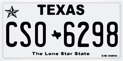 TX license plate CSO6298