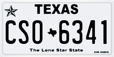 TX license plate CSO6341