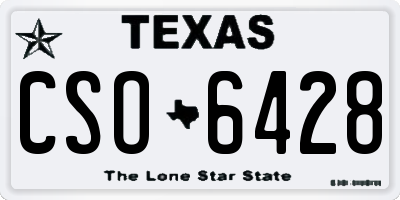 TX license plate CSO6428
