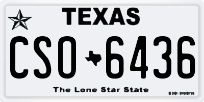 TX license plate CSO6436