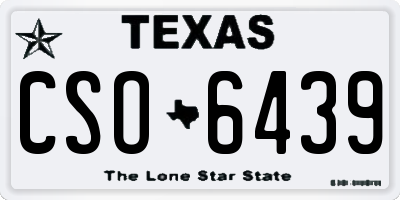 TX license plate CSO6439
