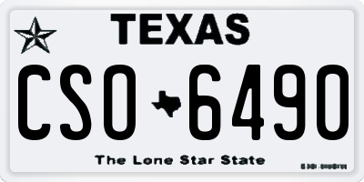 TX license plate CSO6490