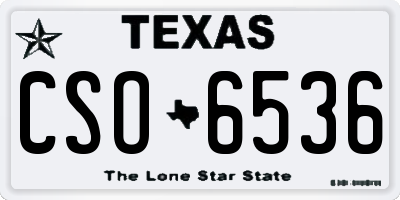 TX license plate CSO6536